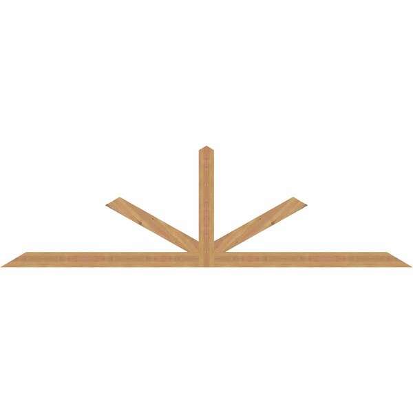 Ekena Millwork Saratoga Smooth Timber Gable Bracket, Western Red Cedar, 96"W x 28"H x 1 1/2"D x 3 1/2"F, 7/12 Pitch GBW096X28X0204SAR00SWR - main